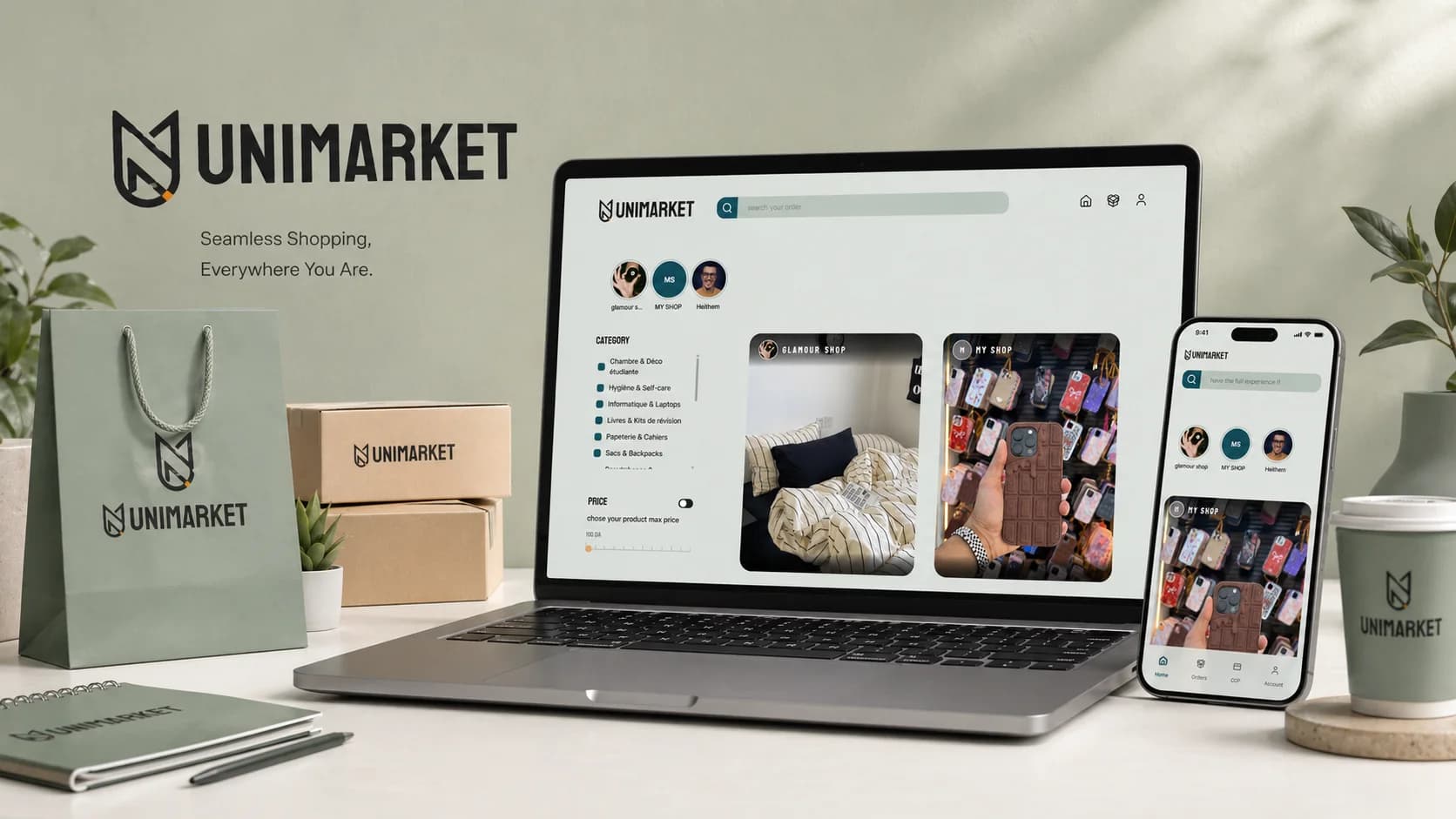 Unimarket student marketplace project card